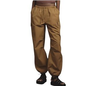PILCRO | Women Bronze Pull-On Cotton Parachute Pants size XS Anthropologie Cargo